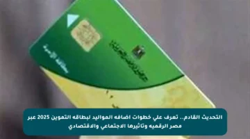 التحديث القادم.. تعرف على خطوات إضافة المواليد لبطاقة التموين 2025 عبر مصر الرقمية وتأثيرها الاجتماعي والاقتصادي